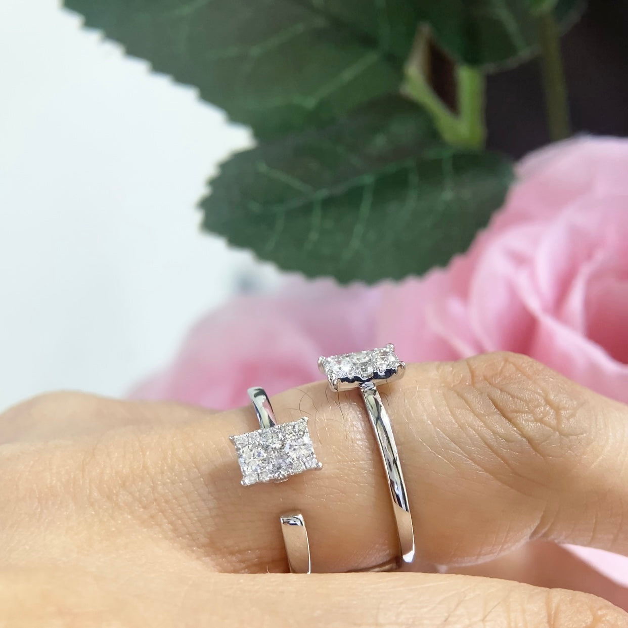 18K White Gold Diamond Ring – 0.53CT | R168121