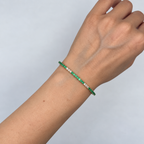 18K Yellow Gold 1.58 Ct Emerald & 0.46 Ct Diamond Bangle Bracelet