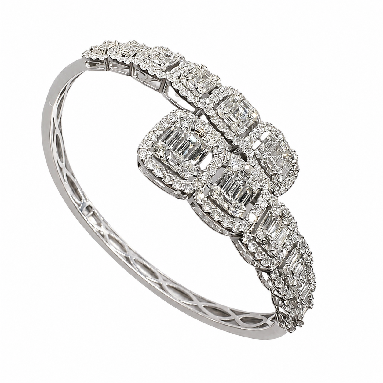 18K White Gold Diamond Bracelet – 5.73CT Diamonds DB0029 ZGJJ