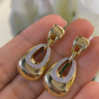 14K Yellow Gold 0.13ct Diamond Earrings DCE12575-5. ZNT