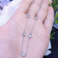 6.10ct Diamonds by the Yard 34” Necklace in 14K White Gold DN0050