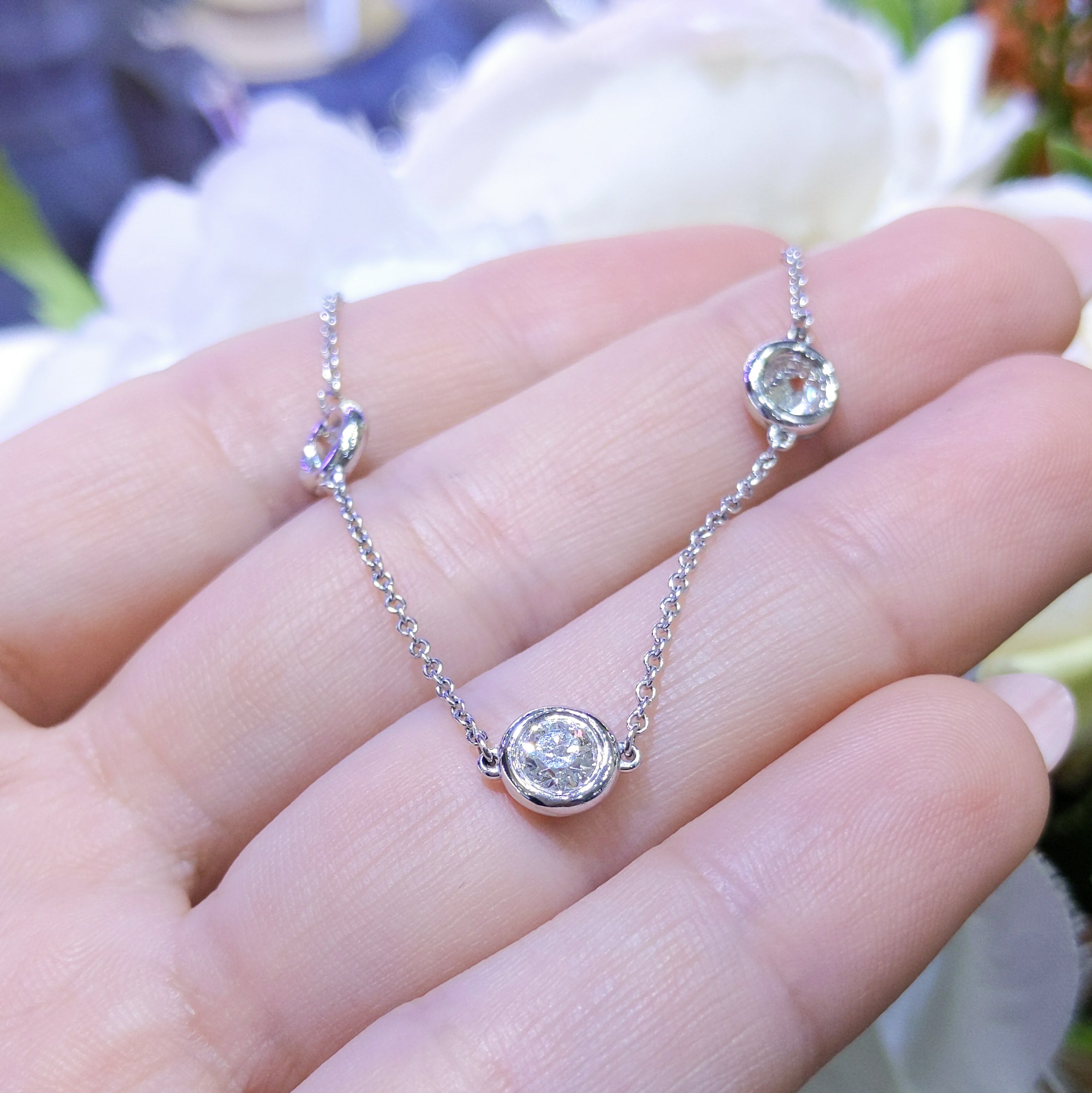 6.10ct Diamonds by the Yard 34” Necklace in 14K White Gold DN0050