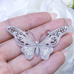 Diamond Encrusted Micro-Pave and Prong Set 18K Gold Butterfly Pendant DP0022