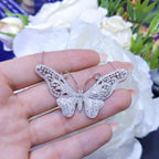 Diamond Encrusted Micro-Pave and Prong Set 18K Gold Butterfly Pendant DP0022