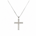 14K White Gold 2.05 CT Diamond Cross Pendant Necklace PJP19242 GTT
