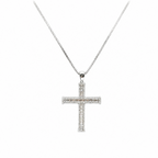 14K White Gold 2.05 CT Diamond Cross Pendant Necklace PJP19242 GTT