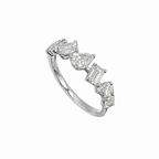14K White Gold Multi-Shape Diamond Ring – 1.06CT Diamonds AR17325-007