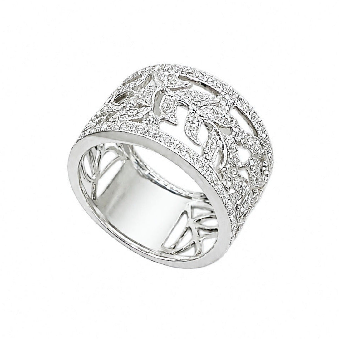 18K White Gold 0.55 CT Diamond Ring WB076 IJJJ