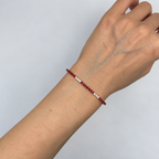 18K Yellow Gold 1.75 Ct Ruby & 0.39 Ct Diamond Bangle Bracelet
