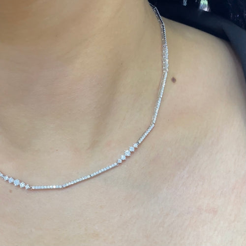 14K White Gold 3.84ct in natural diamonds Necklace PJN536WG GLAJ