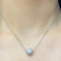 18K White Gold Diamond Ball Pendant – 1.26CT F-G/SI | DP050 ETJ