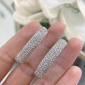 14K White Gold Diamond Hoop Earrings – 12.07CT  DIER0181 IIJJJ