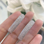 14K White Gold Diamond Hoop Earrings – 12.07CT  DIER0181 IIJJJ