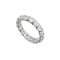 14K White Gold 3.95 CTW Round Diamond Eternity Band Ring WB519 NJJJ