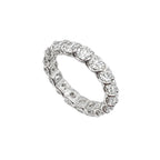 14K White Gold 3.95 CTW Round Diamond Eternity Band Ring WB519 NJJJ