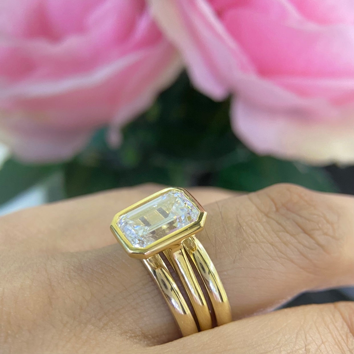 18K Yellow Gold Lab-Grown Diamond Ring – 4.00CT D/VS1
