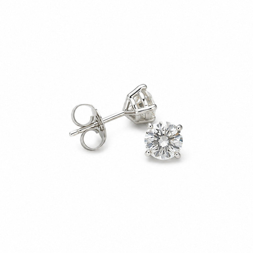 14K White Gold Stud Earrings with 2.00 CT Total Lab-Grown Diamonds TTJ