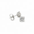 14K White Gold Stud Earrings with 2.00 CT Total Lab-Grown Diamonds TTJ