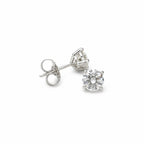 14K White Gold Stud Earrings with 2.00 CT Total Lab-Grown Diamonds TTJ