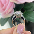 14K White Gold Natural Diamond Ring – 2.50CT G-H/VS | DR006 I,NJJ