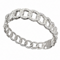 18K White Gold Diamond Link Bangle Bracelet – 2.84CT Diamonds DBAN017 AEJJ