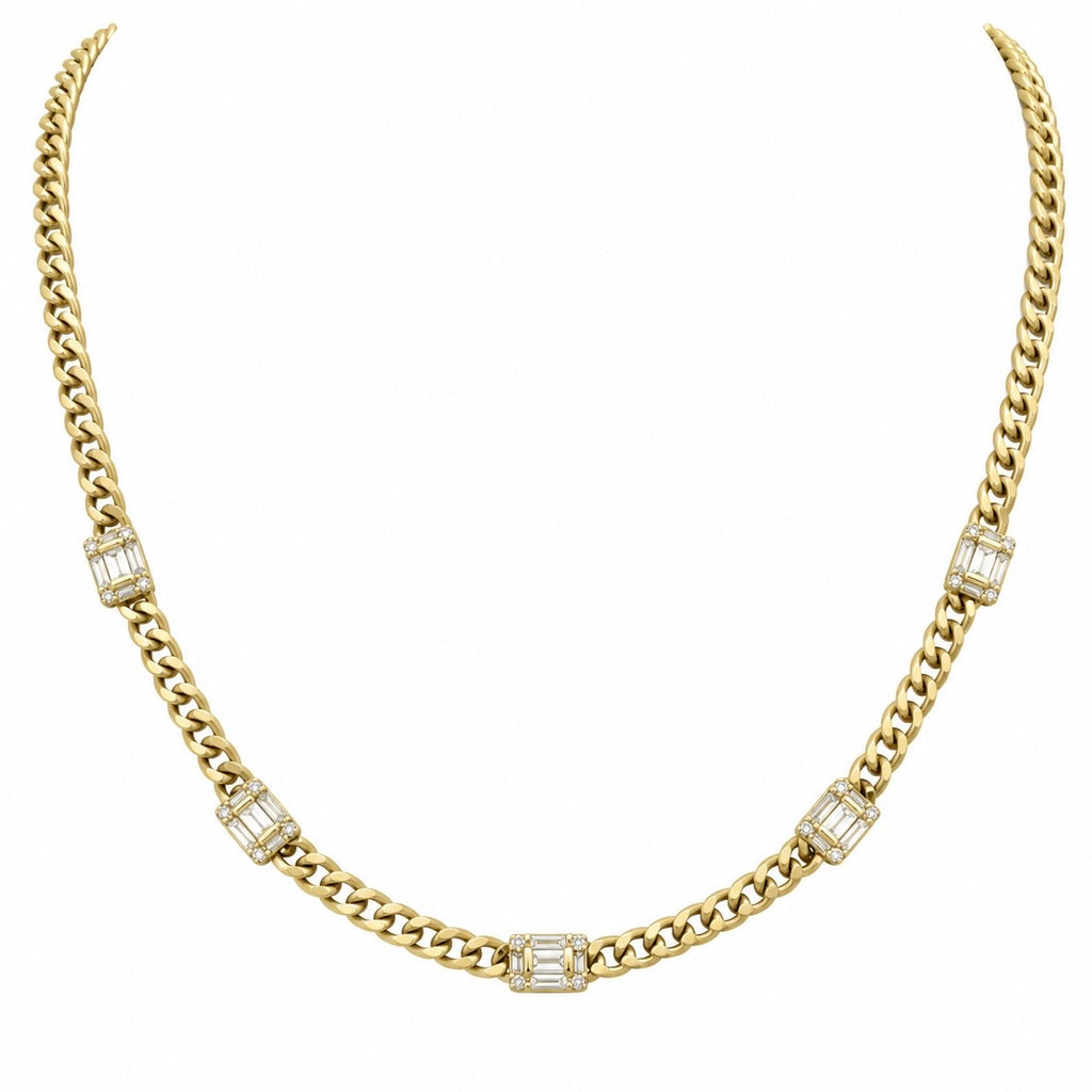 14K Yellow Gold Diamond Necklace KVN00197-004
