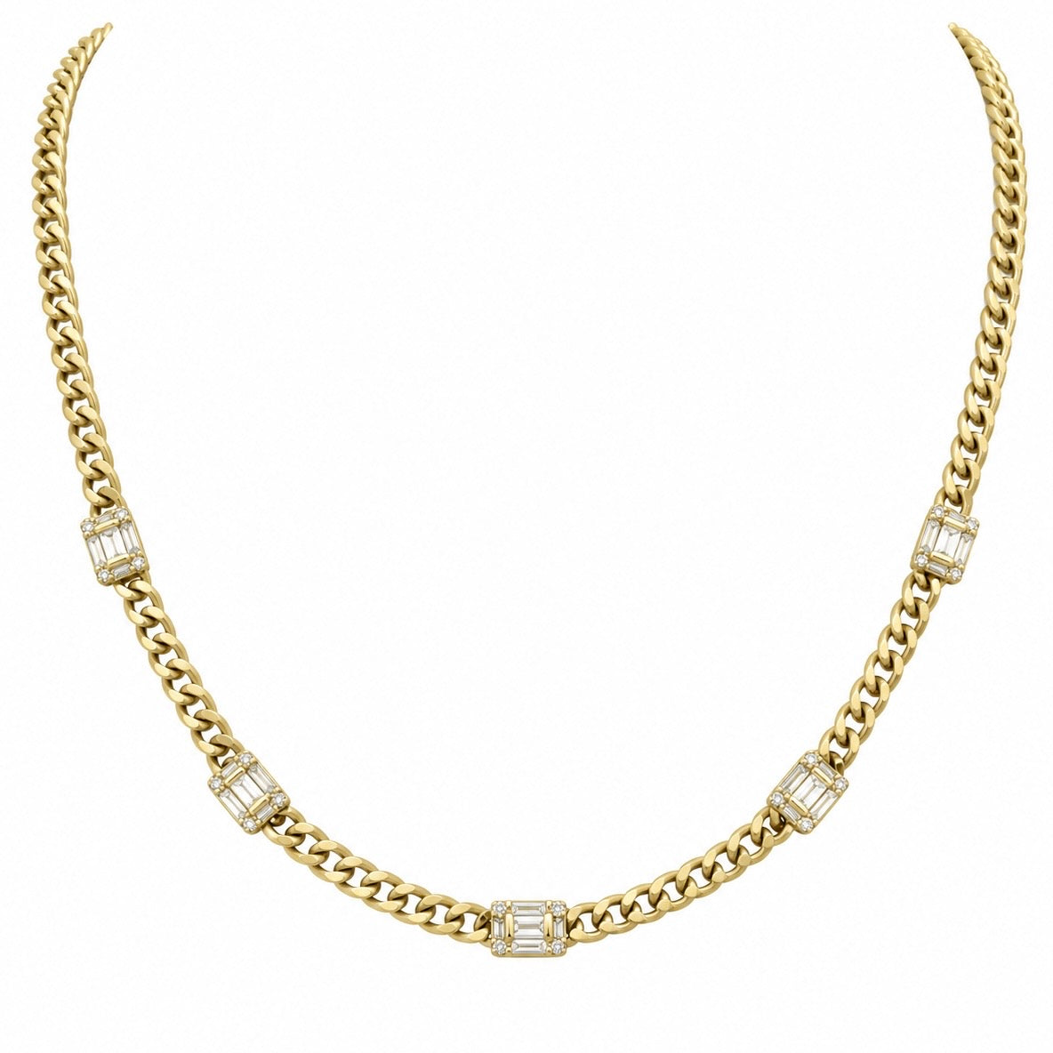 14K Yellow Gold Diamond Necklace KVN00197-004