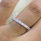 18K White Gold Emerald Cut Diamond Eternity Band – 1.33CT G-H/VS | WB110