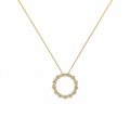 14K Yellow Gold Circle of Love/Life Diamond Pendant Necklace – 2.20CT IGJJ