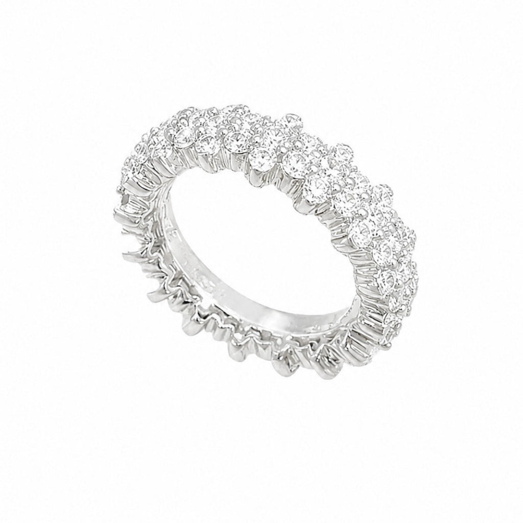 14K White Gold 2.97CT Diamond Eternity Band Ring WB160 GJTJ