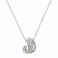 18K White Gold Diamond Pendant Necklace – 2.15ct Total Diamond Weight, 16" Chain DP019 ITJJ
