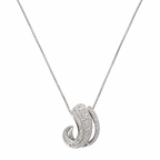 18K White Gold Diamond Pendant Necklace – 2.15ct Total Diamond Weight, 16" Chain DP019 ITJJ
