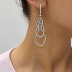 14K White Gold Diamond Earrings — 4.07CT PJE4572-005