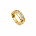 14K Yellow Gold 1.60CT Princess Cut Diamond Men’s Wedding Band Ring WB817 ILTJ
