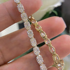 14K Yellow Gold Oval Cut Diamond Bracelet with 9.38CT Diamonds DB0072 LEJJ
