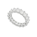 Platinum 7.58 CT Emerald Cut Diamond Eternity Band Ring WB681 IJ,TJJ