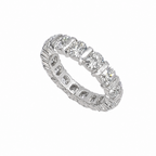 Platinum 5.00CT Diamond Bar-Set Eternity Band Ring WB816 TJJJ