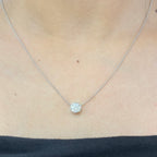 14K White Gold Bezel-Set CE Diamond Pendant – 1.06CT G/SI1 | DP025