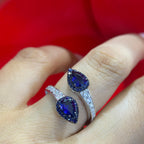 18K White Gold Sapphire & Diamond Ring – 1.73CT Sapphire / 0.40CT Diamonds | SDR048