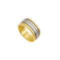 14K Two-Tone Yellow & White Gold Men’s Diamond Ring – 0.75CT Round Diamonds MR008 TTJ