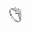 18K White Gold Pear & Oval Diamond Ring – 1.43ct Total PRER002 GLJJ