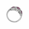 14K White Gold Pink Sapphire & Diamond Ring – 1.00CT Pink Sapphire / 0.40CT Diamonds | SDR045