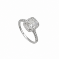 18K White Gold Cushion-Cut Clarity Enhanced Diamond Ring – 1.95CT CUSHDR0024 NTTJ