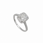 18K White Gold Cushion-Cut Clarity Enhanced Diamond Ring – 1.95CT CUSHDR0024 NTTJ