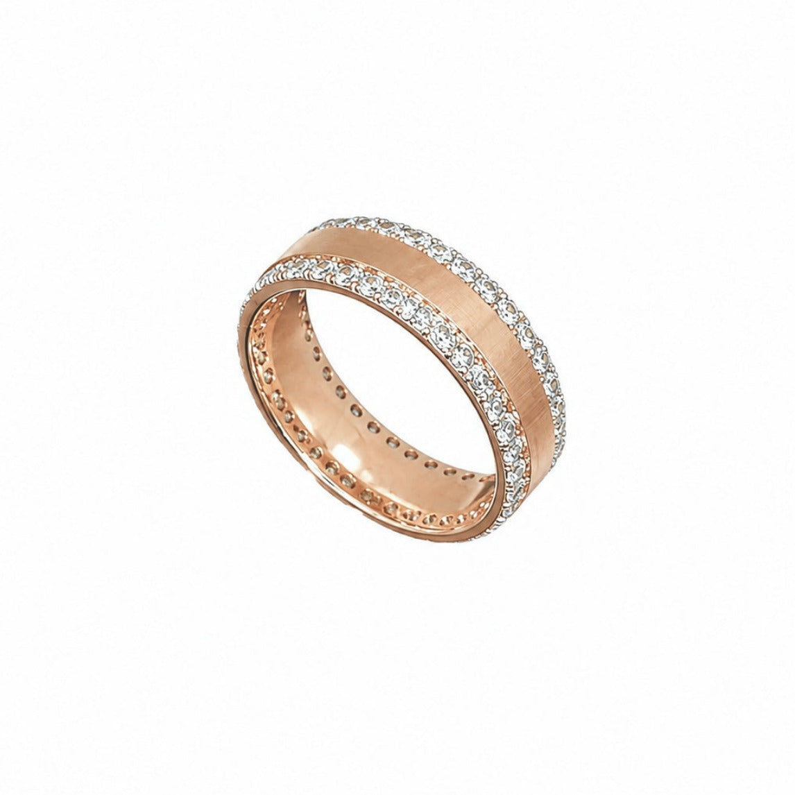 14K Rose Gold Diamond Men’s Band Ring – 2.30 CT WB014 ITTJ