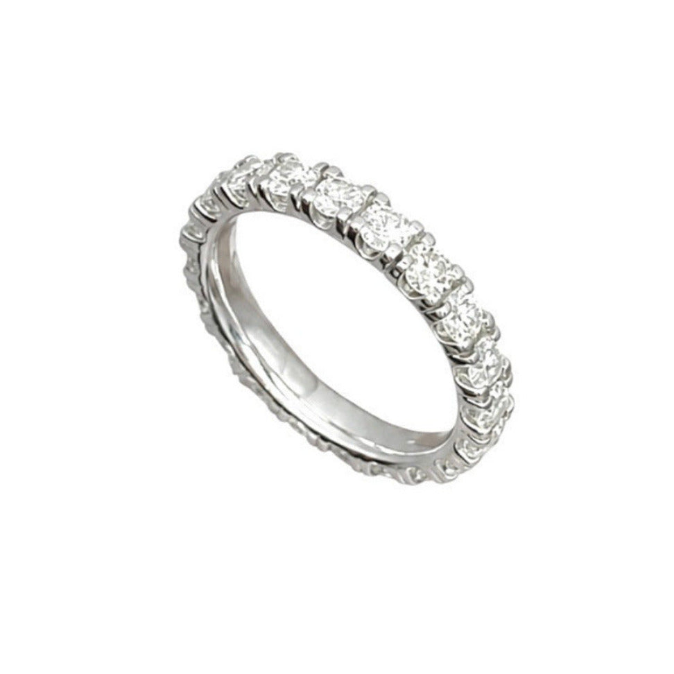 14K White Gold 1.86CT Diamond Eternity Ring WB520 ITJJ