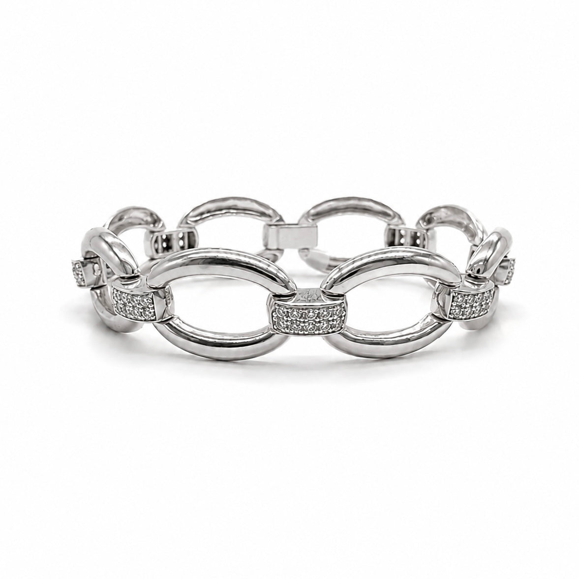 14K White Gold 1.10 CT Diamond Bracelet DB034 IZTJ