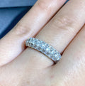 18K White Gold Round Diamond Band Ring – 2.32CT