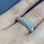 18K White Gold Round Diamond Band Ring – 2.32CT