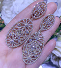 14KT Yellow Gold Diamond Earrings Featuring 2.08CT of GIA-Certified Diamonds (H/SI2), Accented by 10.15CT of Natural Diamonds DIER0186 IITJJ